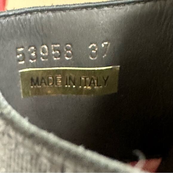 Helmut Lang Women’s Size 37/US 7 Black Blue Python Open Toe Slide Sandals - Picture 5 of 7